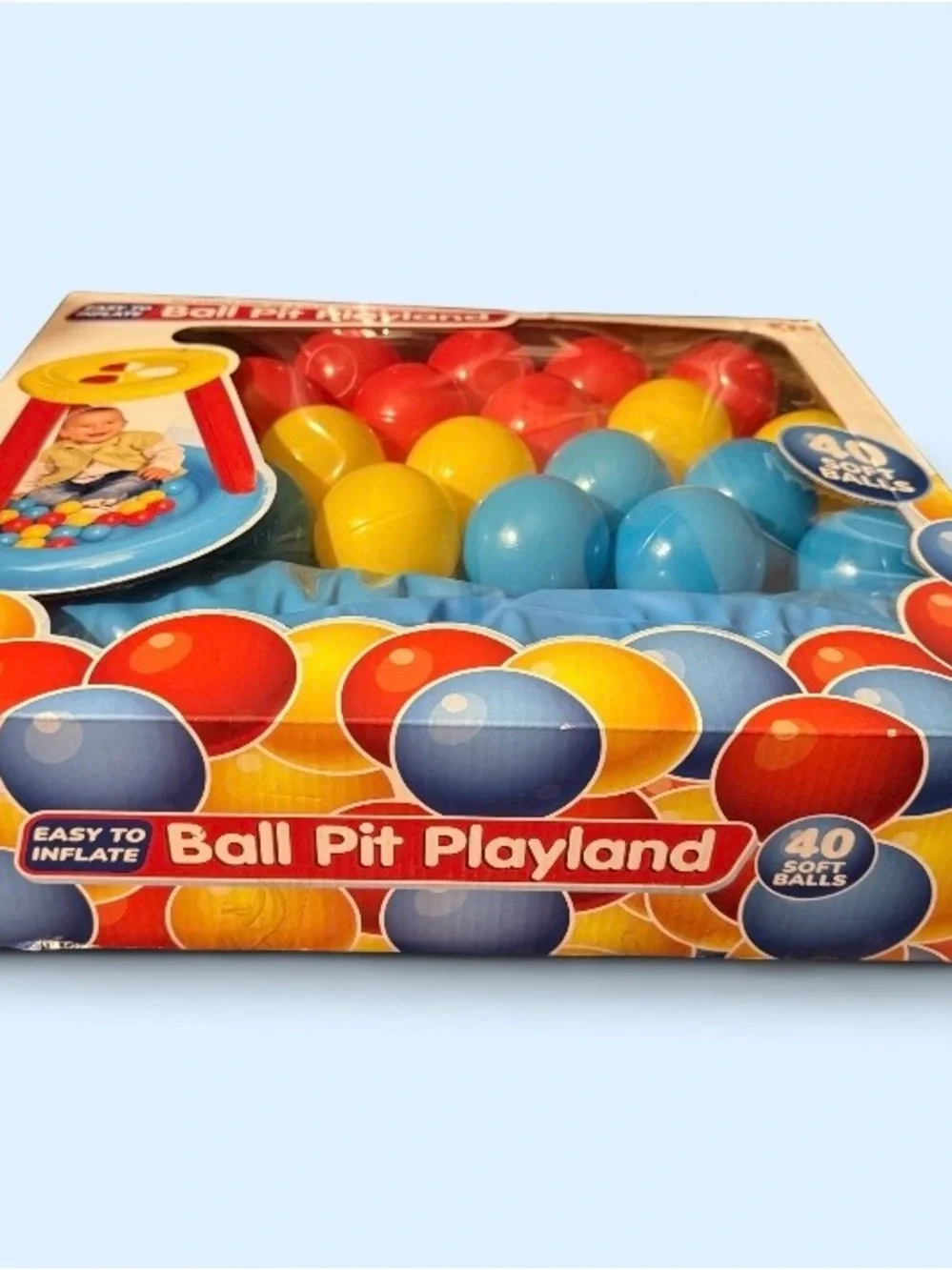 Inflatable Ball Pit Playland ~ 40 Soft Balls~ Activity Center ~ Indoor & Outdoor